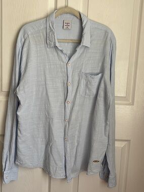 Blanco by Nature Light Blue Men's Cotton Button-Up Shirt Mad win Peru Size XL